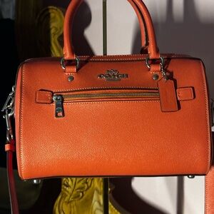 NWOT Coach Tangerine Leather Crossbody Bag